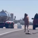 A naked man caused a multi-vehicle crash on Highway 99 in Sacramento